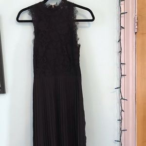 High-neck Black Dress